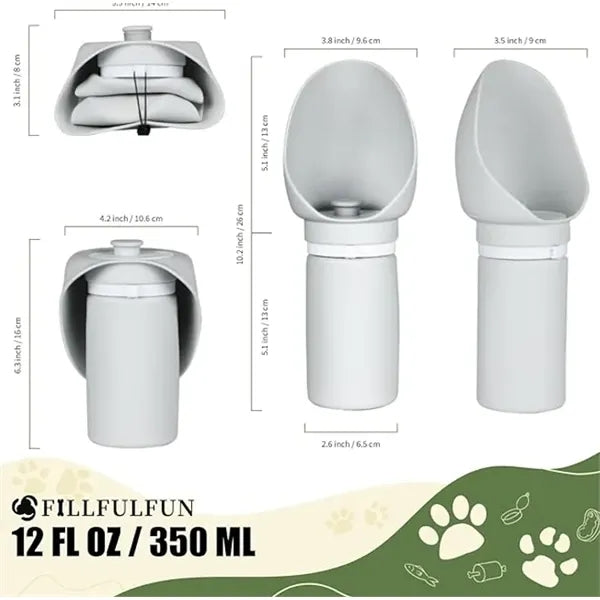 Silicone Dog Water Bottle Portable Bowl