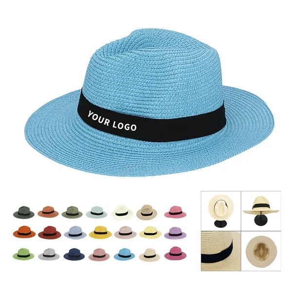 Handwoven Foldable Wide-Brim Panama Straw Hat