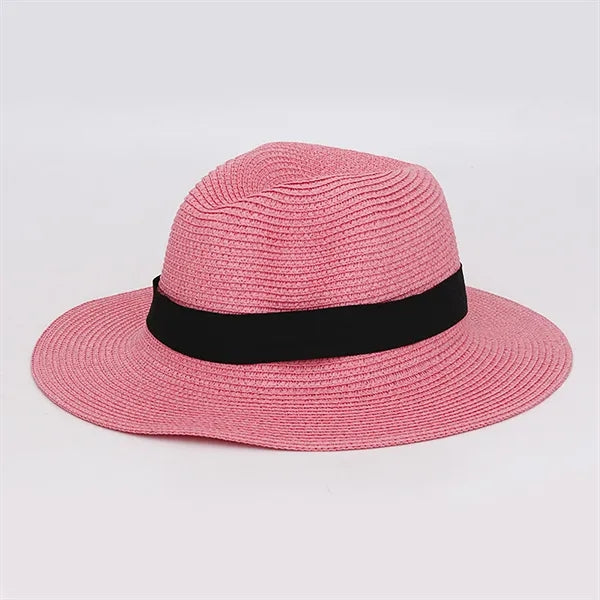 Handwoven Foldable Wide-Brim Panama Straw Hat