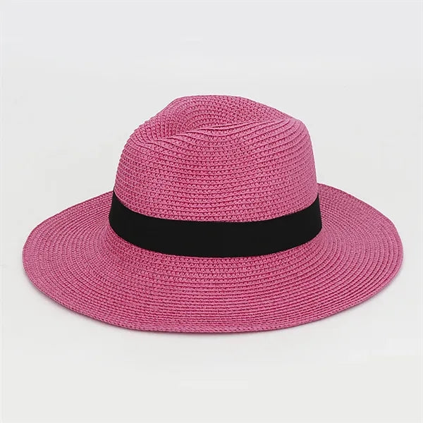 Handwoven Foldable Wide-Brim Panama Straw Hat