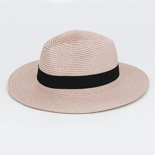 Handwoven Foldable Wide-Brim Panama Straw Hat