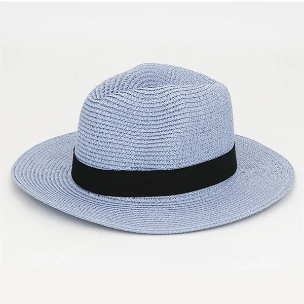 Handwoven Foldable Wide-Brim Panama Straw Hat