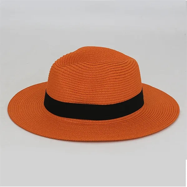 Handwoven Foldable Wide-Brim Panama Straw Hat