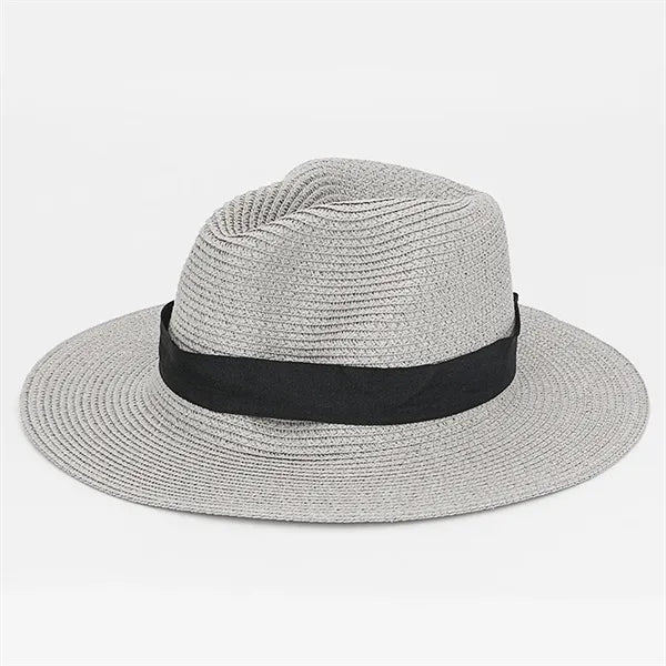 Handwoven Foldable Wide-Brim Panama Straw Hat