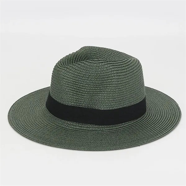 Handwoven Foldable Wide-Brim Panama Straw Hat