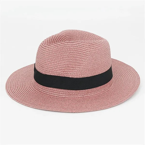Handwoven Foldable Wide-Brim Panama Straw Hat