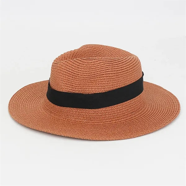 Handwoven Foldable Wide-Brim Panama Straw Hat