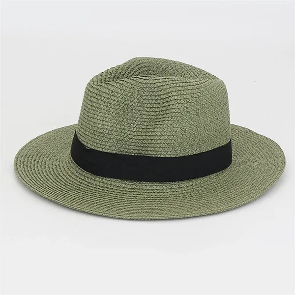 Handwoven Foldable Wide-Brim Panama Straw Hat