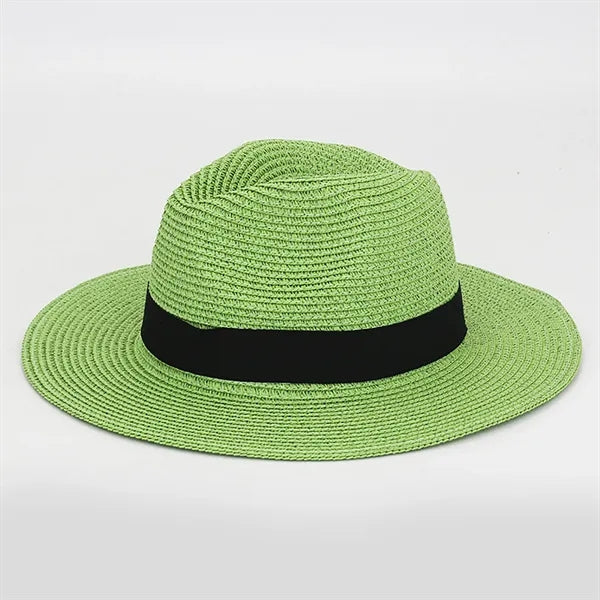 Handwoven Foldable Wide-Brim Panama Straw Hat