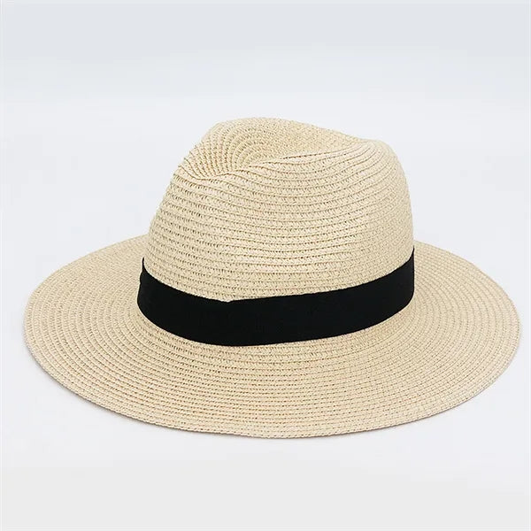 Handwoven Foldable Wide-Brim Panama Straw Hat