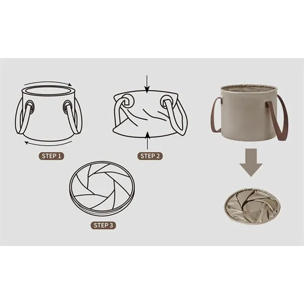 Portable Collapsible Water Bucket space-saving