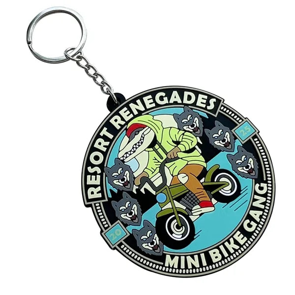 1.5" 2D Custom Soft PVC Key Tag Keychains