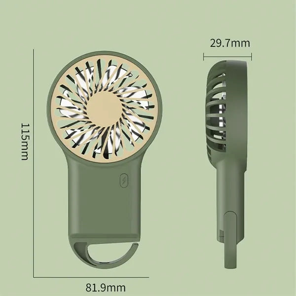 Portable Handheld Foldable Mini Silent Desk Fan with Hanger