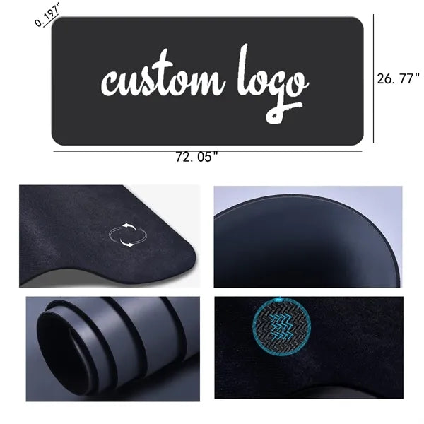 72.05" x 26.77"x 0.197" Pu Rubber Yoga Mat