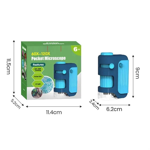 Portable Handheld Mini Microscope Kids Outdoor Exploration