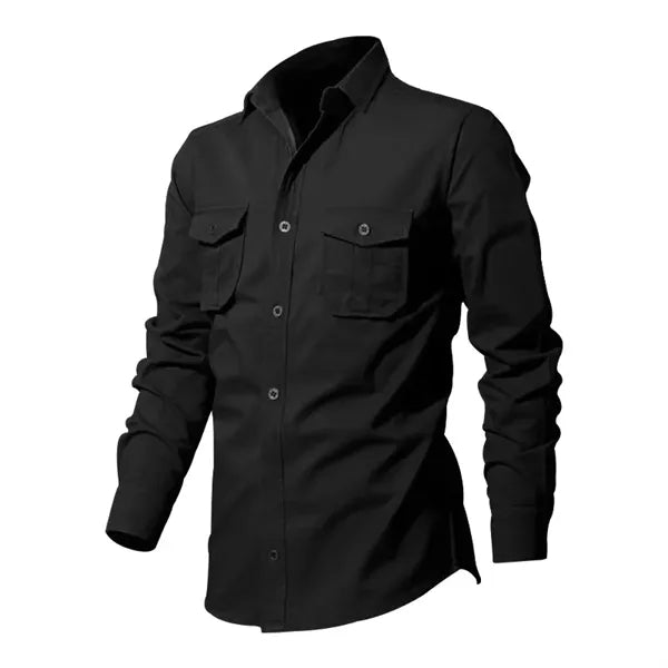 Camping Hiking Men's Long Sleeve Cargo Work Shirts