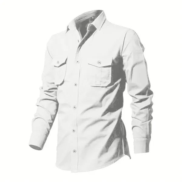 Camping Hiking Men's Long Sleeve Cargo Work Shirts