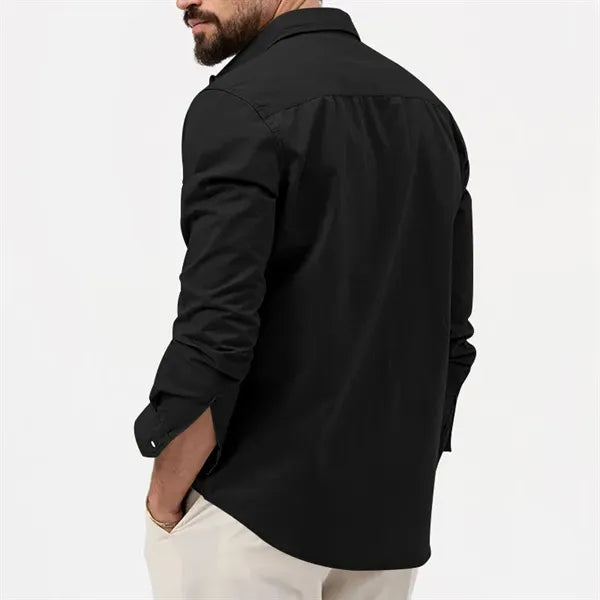 Camping Hiking Men's Long Sleeve Cargo Work Shirts