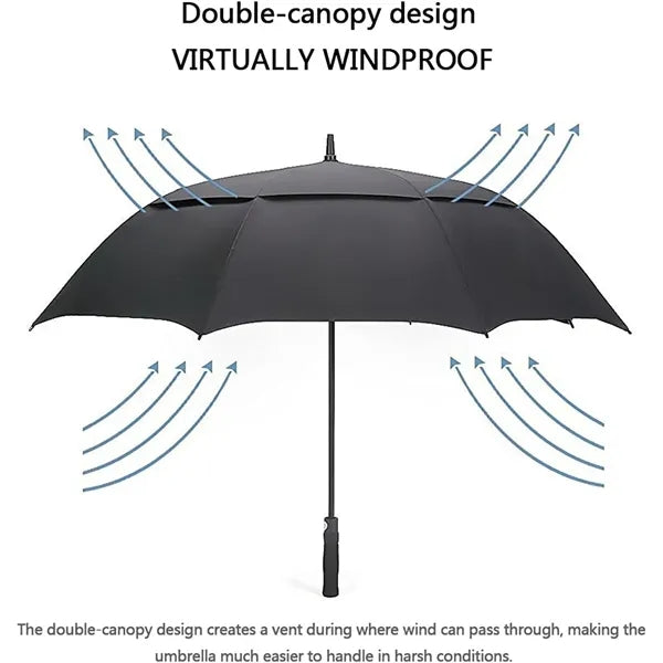 Automatic Open Golf Umbrella Extra Large Double Canopy