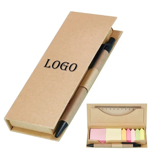 Sticky Note Set With Ruler And Pen