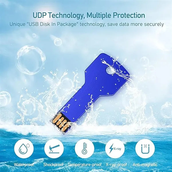 Metal Memory Sticks Key Shape 2Gb Usb Flash Drive