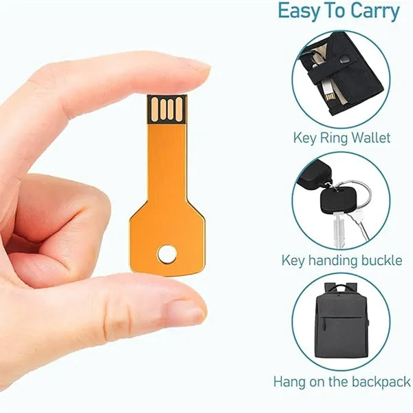 Metal Memory Sticks Key Shape 2Gb Usb Flash Drive