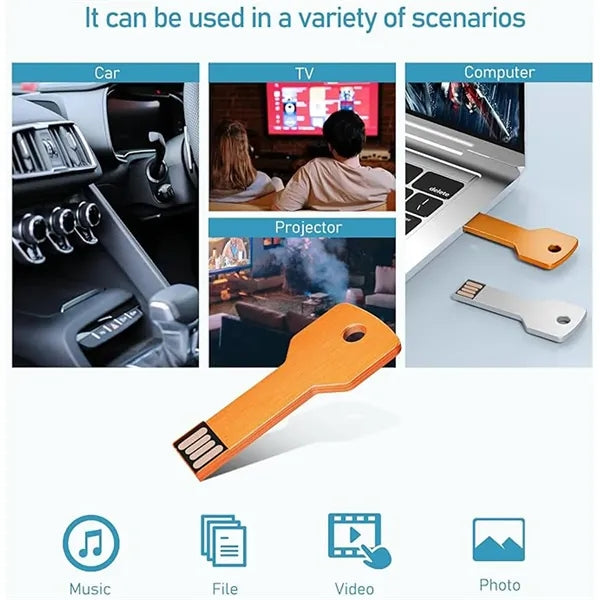 Metal Memory Sticks Key Shape 2Gb Usb Flash Drive