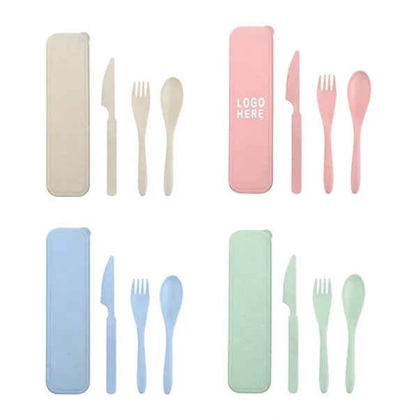 PP Natural Wheat Straw Cutlery Set