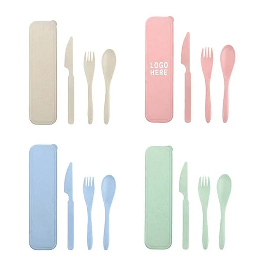 PP Natural Wheat Straw Cutlery Set