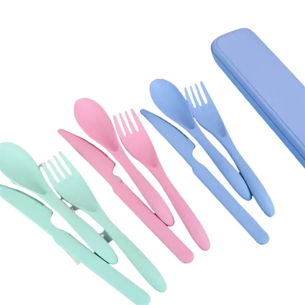 PP Natural Wheat Straw Cutlery Set