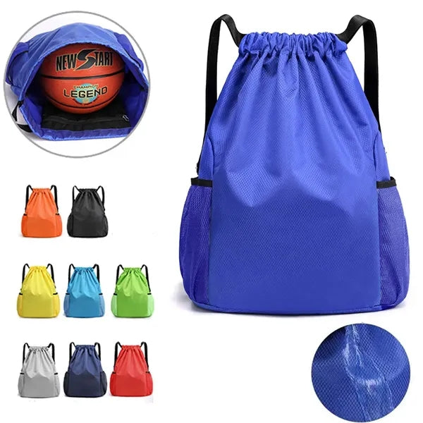 Sports Large Waterproof Basketball Backpack Drawstring Bag
