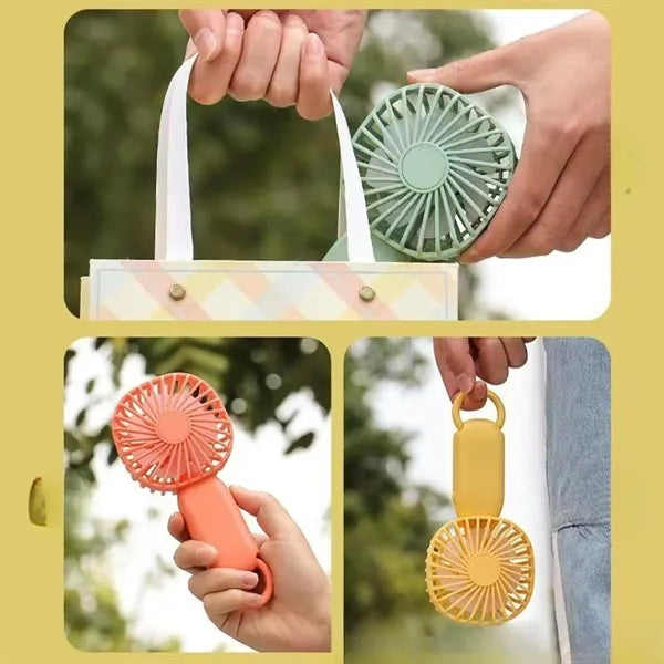 Portable Cartoon Handheld Fan with USB Charging