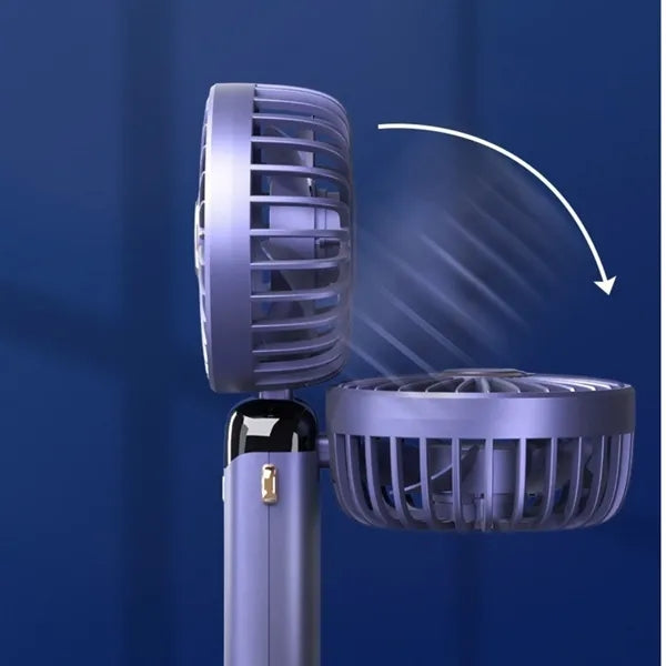 Mini Handheld Foldable Fan with 5 Speeds and LED Display