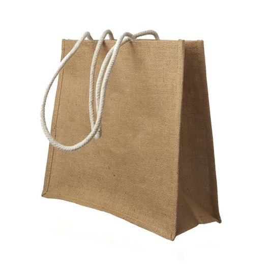 Jute Tote Bag with Rope Handle