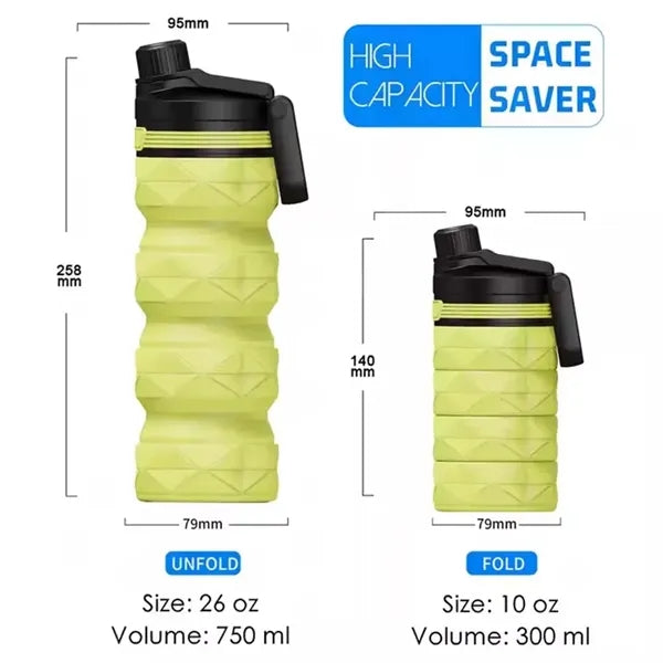 Telescopic Sports Silicone Collapsible Water Bottle