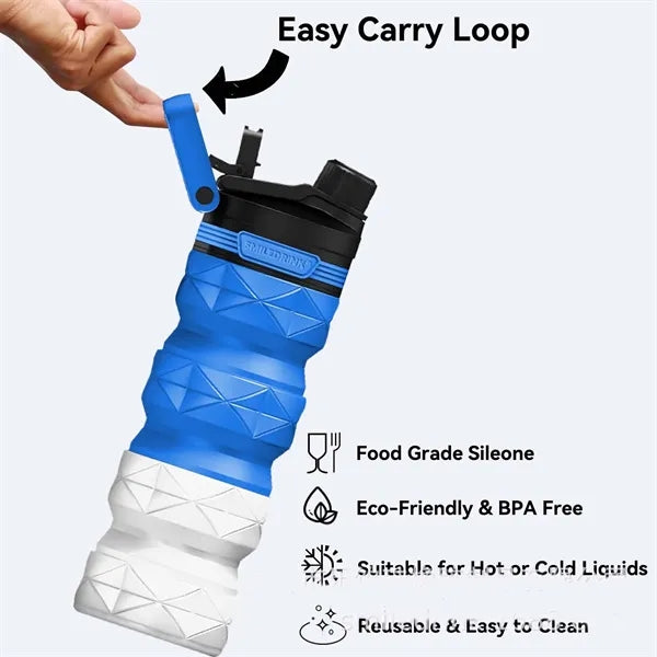 Telescopic Sports Silicone Collapsible Water Bottle