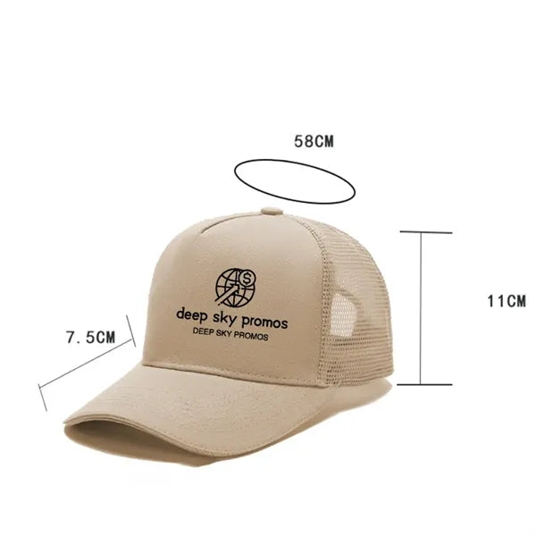 Five-piece Net Baseball Cap