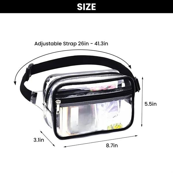 Clear Crossbody Bag with Adjustable Shoulder Strap