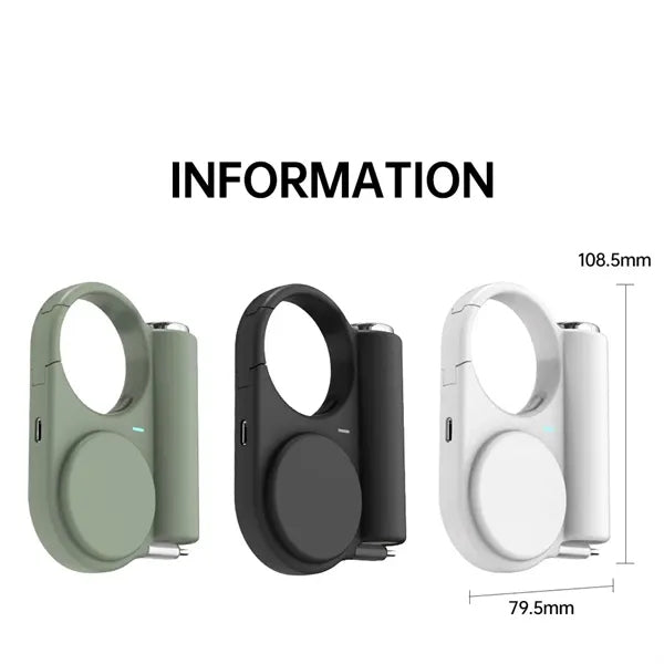 5000mAh Power Bank with Retractable Type C
