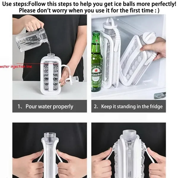2 in 1 Portable Ice Ball Maker Kettle
