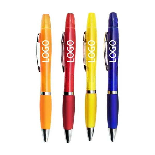 Ballpoint Pen with Highlighter Tips
