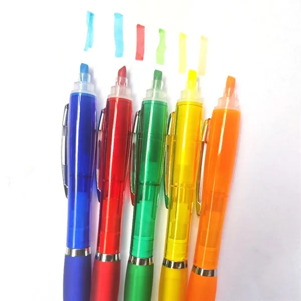 Ballpoint Pen with Highlighter Tips