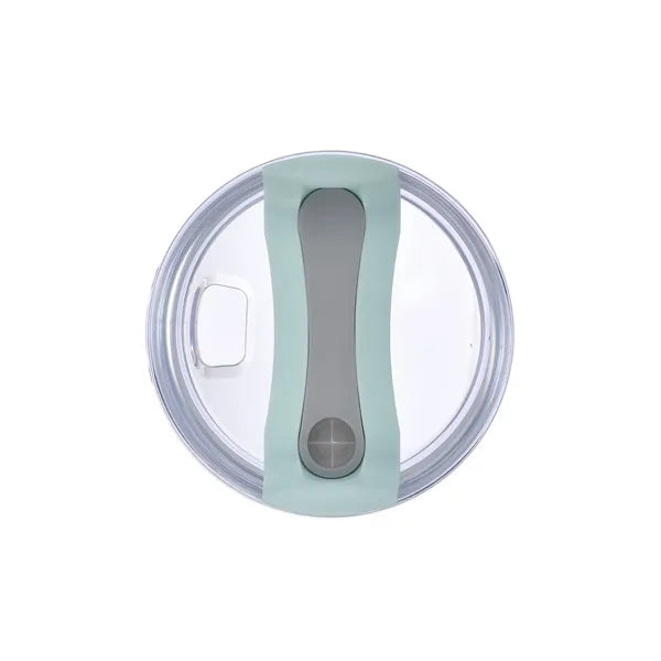 30oz. Dual Wall Stainless Steel & PP Tumbler with Clear Lid