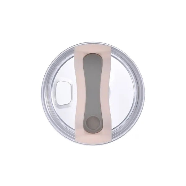 30oz. Dual Wall Stainless Steel & PP Tumbler with Clear Lid