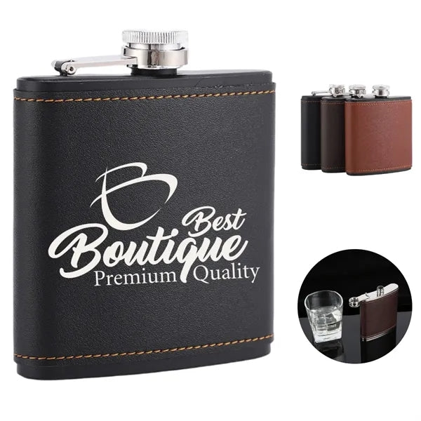 6oz Hip Flask Custom Logo