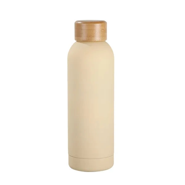 17oz Stainless Steel Bottle with Bamboo Lid - OCEAN