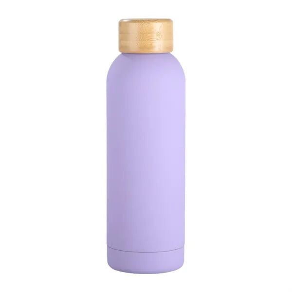 17oz Stainless Steel Bottle with Bamboo Lid - OCEAN