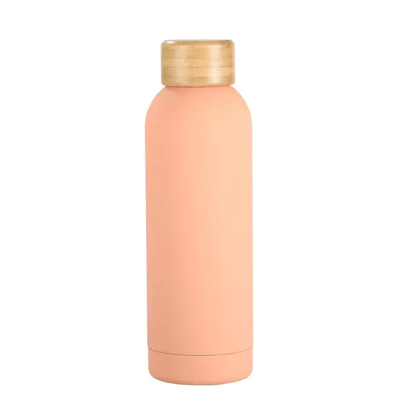 17oz Stainless Steel Bottle with Bamboo Lid - OCEAN