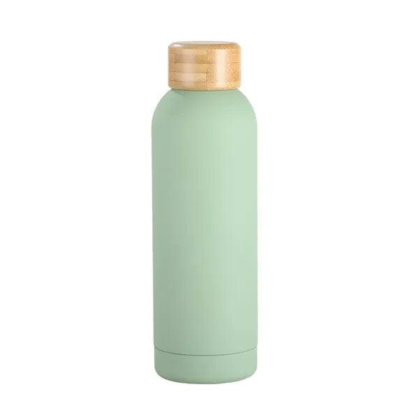 17oz Stainless Steel Bottle with Bamboo Lid - OCEAN
