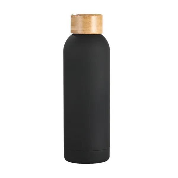 17oz Stainless Steel Bottle with Bamboo Lid - OCEAN